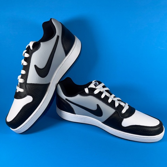 NEW Nike Ebernon Low Premium White/Black-Wolf Grey Men’s Size 10.5 AQ17774-102